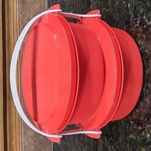 VINTAGE Super Seal Containers With Plastic Carrier